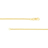 18K Yellow Gold 1.75mm Solid Round Box Chain with Lobster Lock Birmingham Jewelry Chain Birmingham Jewelry 