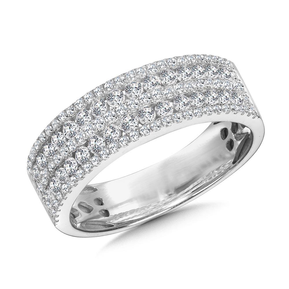 5-ROW PAVE AND CHANNEL-SET DIAMOND ANNIVERSARY BAND Birmingham Jewelry Anniversary Band Birmingham Jewelry