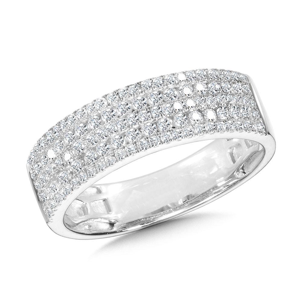 5-ROW PAVE AND CHANNEL-SET DIAMOND ANNIVERSARY BAND