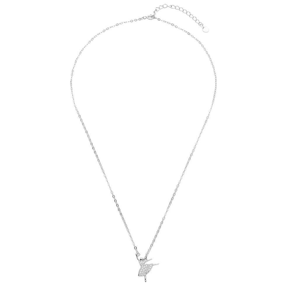 Ballerina CZ Necklace Birmingham Jewelry Silver Necklace Birmingham Jewelry Ballerina CZ Necklace sterling silver fashion necklace gift ballet