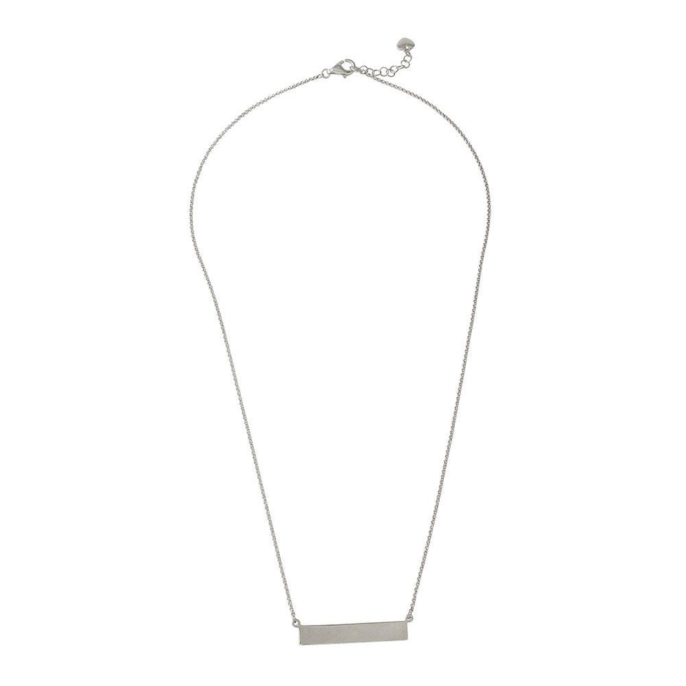 Bar Necklace (Rhodium Plated) Birmingham Jewelry Silver Necklace Birmingham Jewelry Bar Necklace (Rhodium Plated) sterling silver trendy jewelry