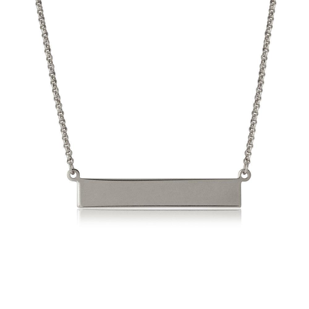 Bar Necklace (Rhodium Plated) Birmingham Jewelry Silver Necklace Birmingham Jewelry Bar Necklace (Rhodium Plated) sterling silver trendy jewelry