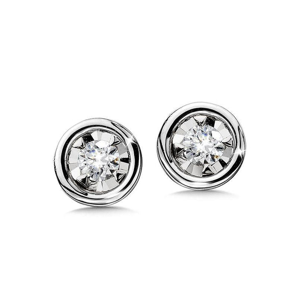 BEZEL-SET DIAMOND STAR SOLITAIRE STUD EARRINGS Birmingham Jewelry Earrings Birmingham Jewelry 