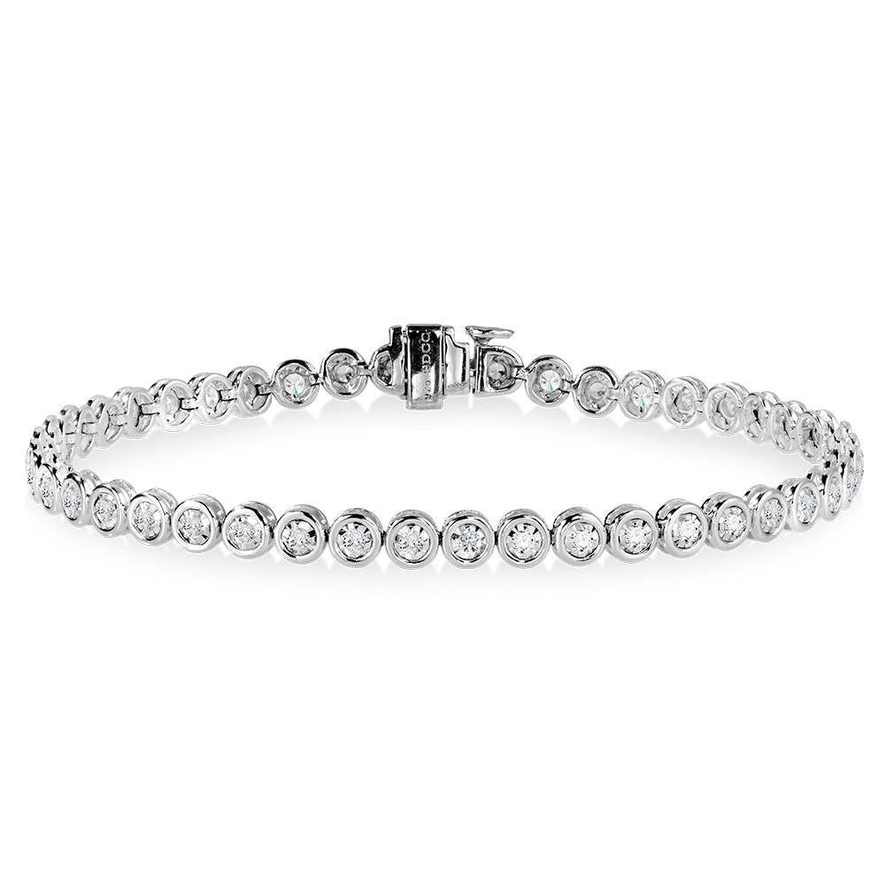 BEZEL-SET DIAMOND TENNIS BRACELET Birmingham Jewelry Bracelet Birmingham Jewelry