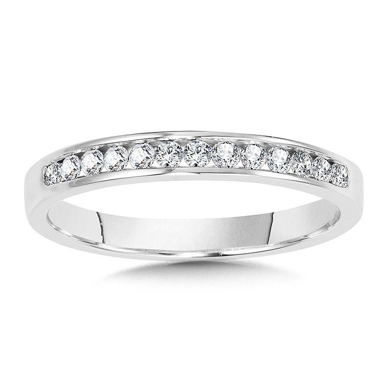 CHANNEL-SET DIAMOND WEDDING BAND 14K White Gold Birmingham Jewelry Wedding Band Birmingham Jewelry