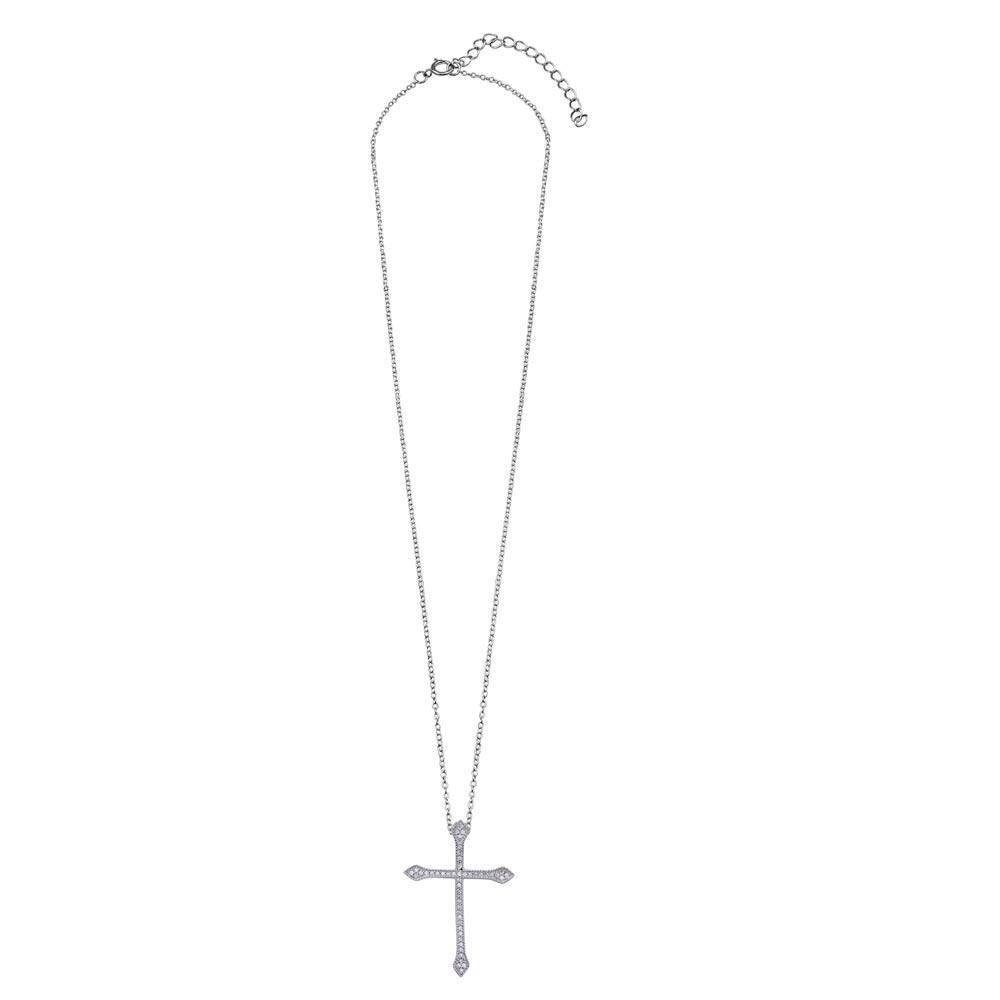 Cross Necklace with CZ Birmingham Jewelry Silver Necklace Birmingham Jewelry