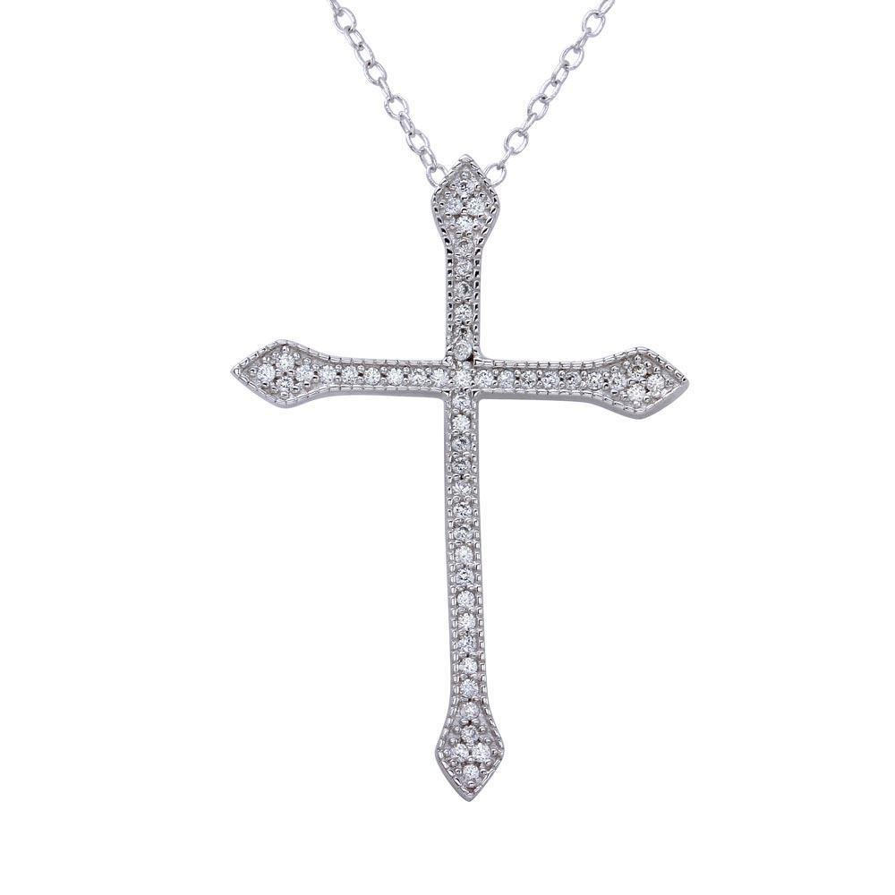 Cross Necklace with CZ Birmingham Jewelry Silver Necklace Birmingham Jewelry