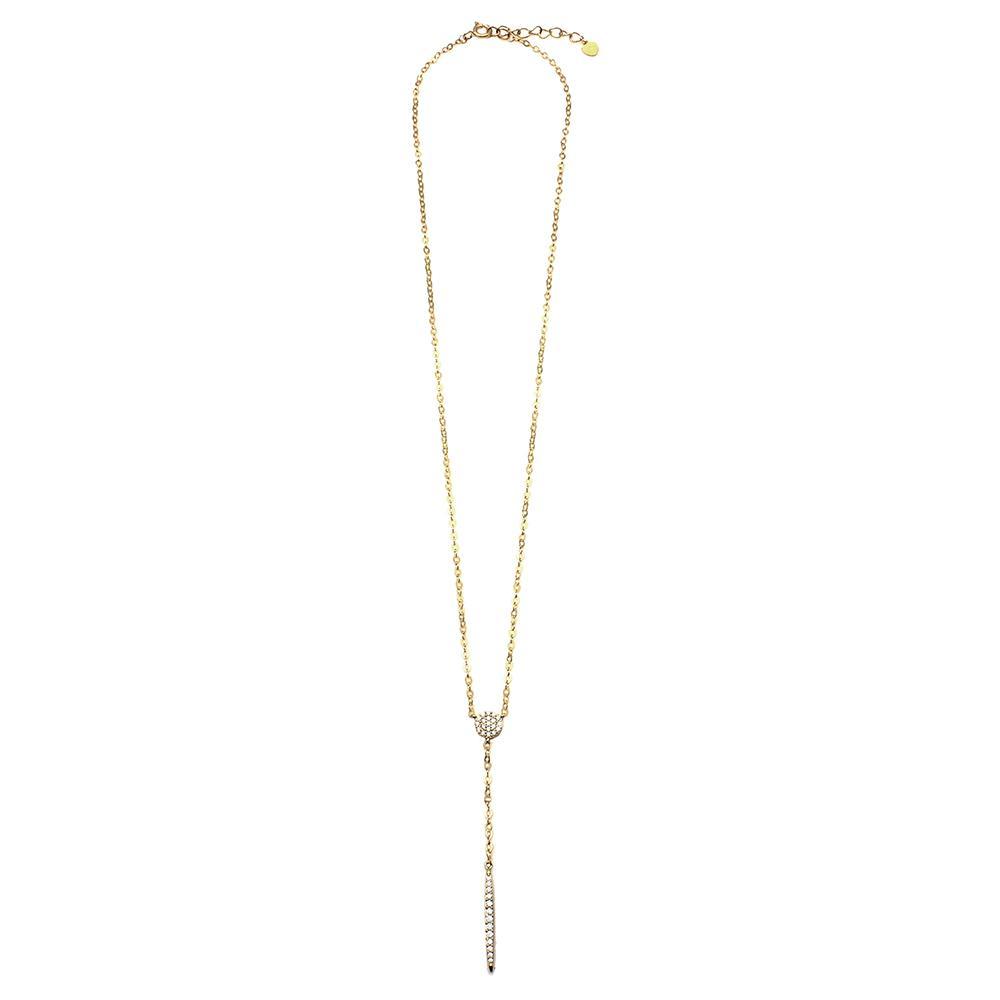 CZ Drop Bar Necklace Birmingham Jewelry Silver Necklace Birmingham Jewelry