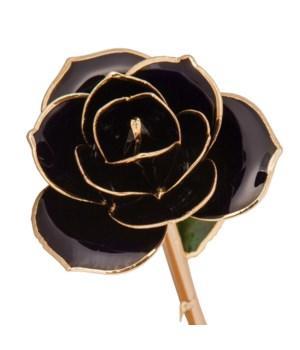 Diamond Black - 24K Dipped Rose Birmingham Jewelry 24K Gold Rose Birmingham Jewelry