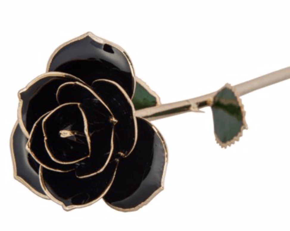 Diamond Black - 24K Dipped Rose Birmingham Jewelry 24K Gold Rose Birmingham Jewelry