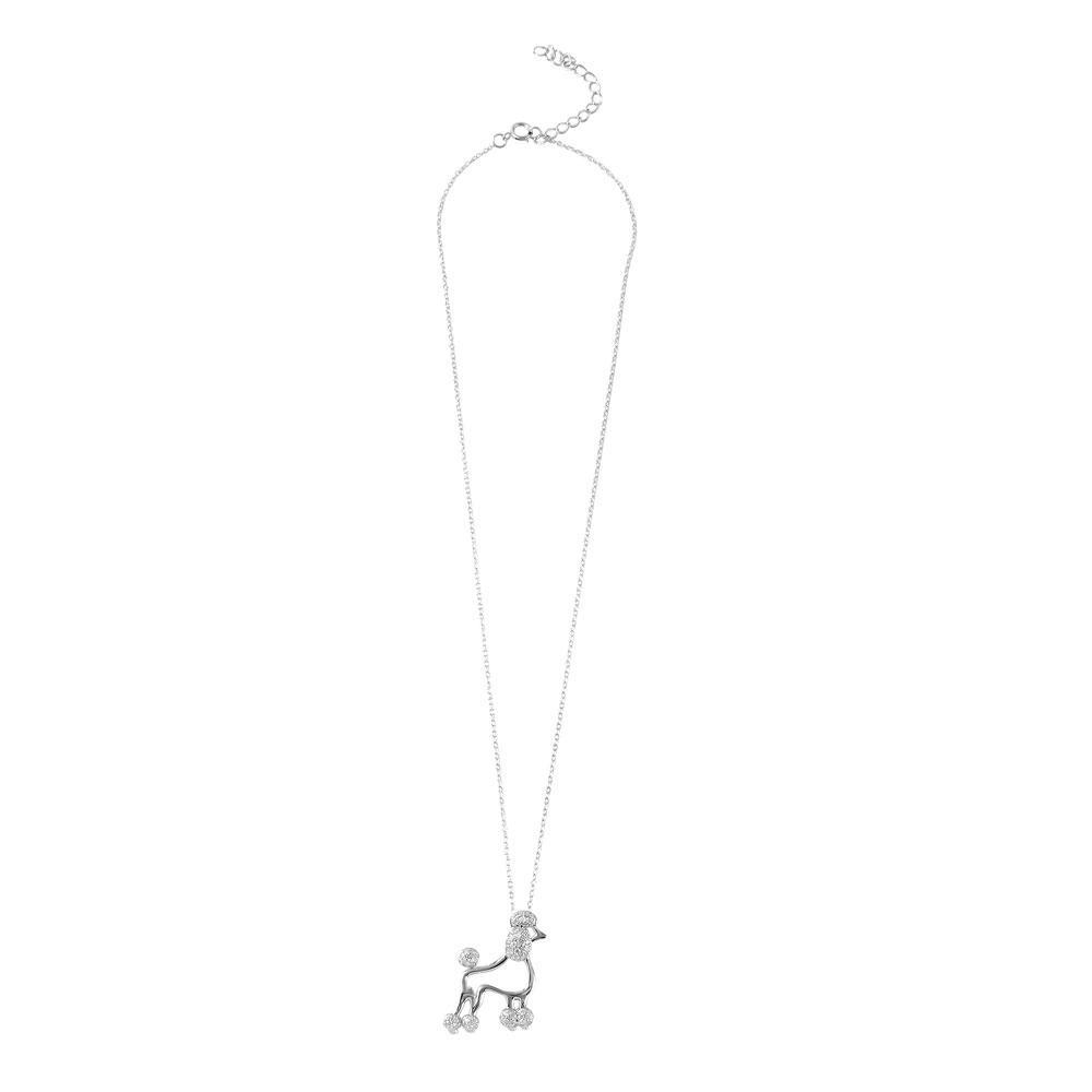 French Poodle Charm Necklace Birmingham Jewelry Silver Necklace Birmingham Jewelry