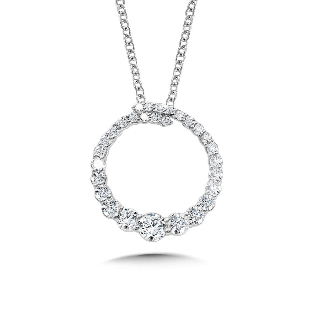 LOVE MOMENTS GRADUATING DIAMOND CIRCLE PENDANT Birmingham Jewelry Pendant Birmingham Jewelry
