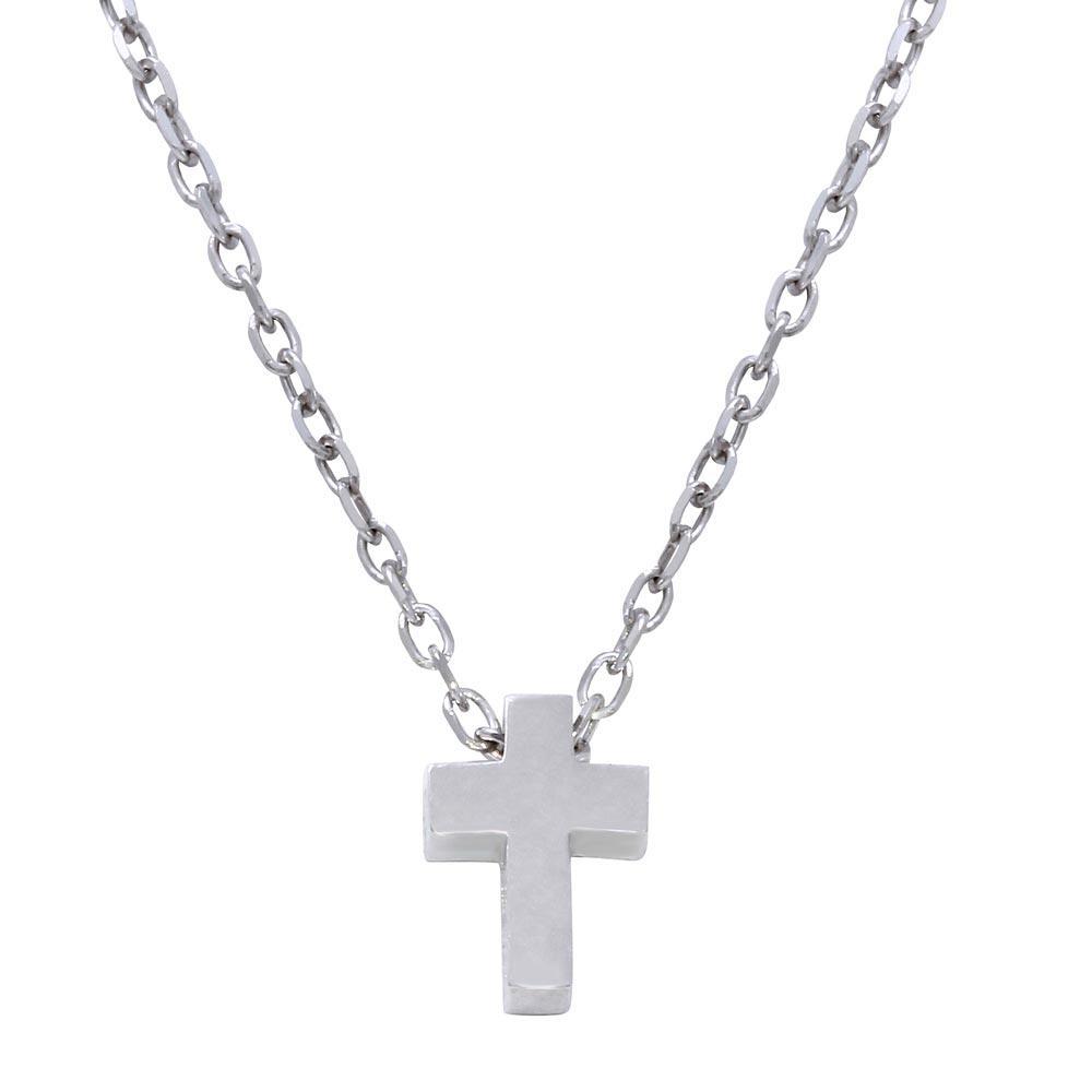 Mini Cross Pendant Necklace Birmingham Jewelry Silver Necklace Birmingham Jewelry