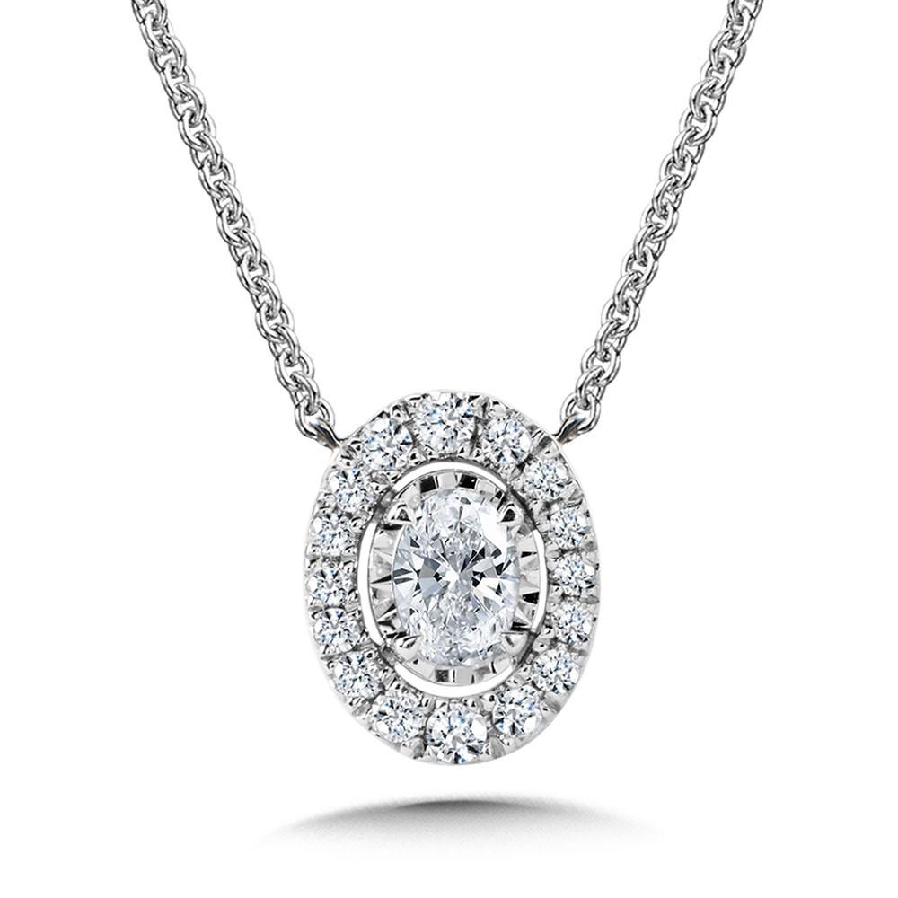 OVAL-CUT, DIAMOND STAR, HEAVENLY HALO PENDANT Birmingham Jewelry Pendant Birmingham Jewelry
