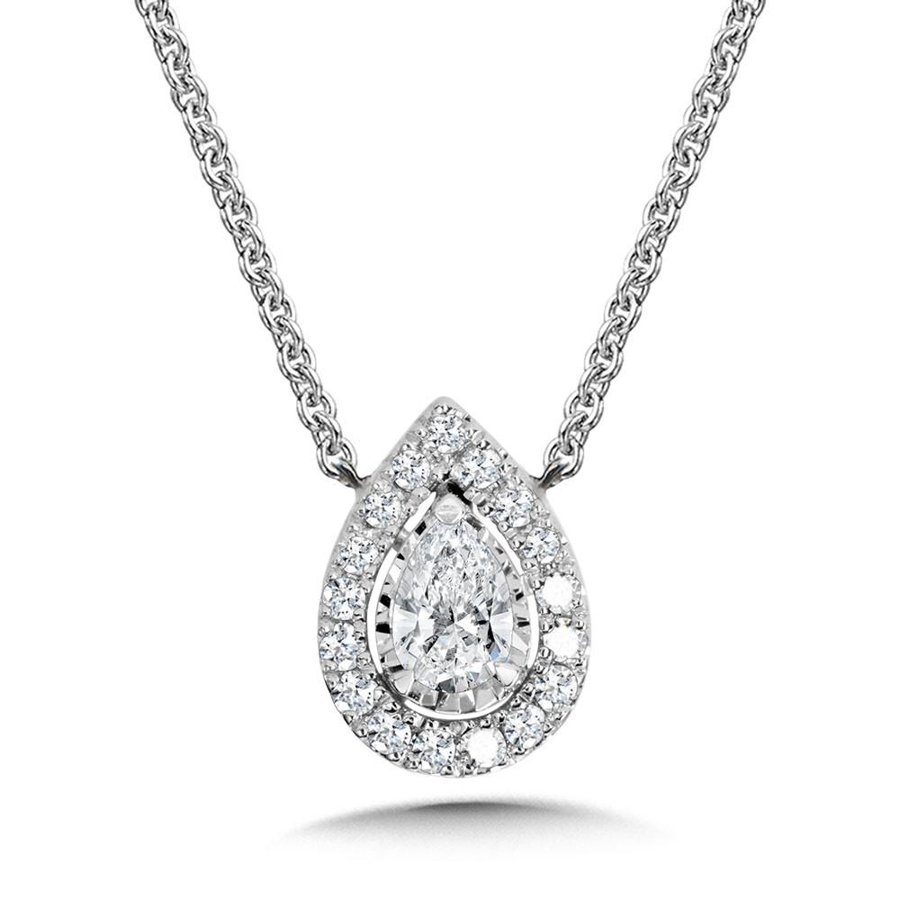 PEAR-CUT, DIAMOND STAR, HEAVENLY HALO PENDANT Birmingham Jewelry Pendant Birmingham Jewelry