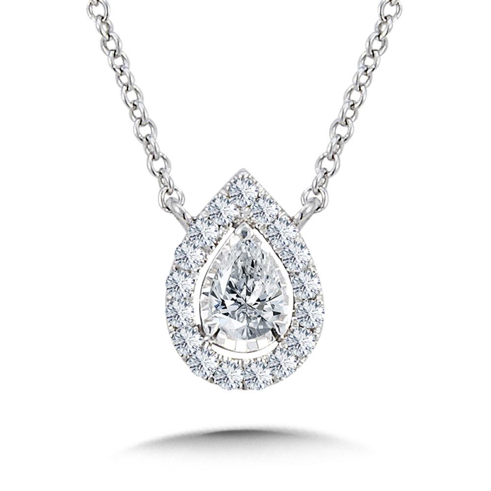 PEAR-CUT, DIAMOND STAR, HEAVENLY HALO PENDANT Birmingham Jewelry Pendant Birmingham Jewelry