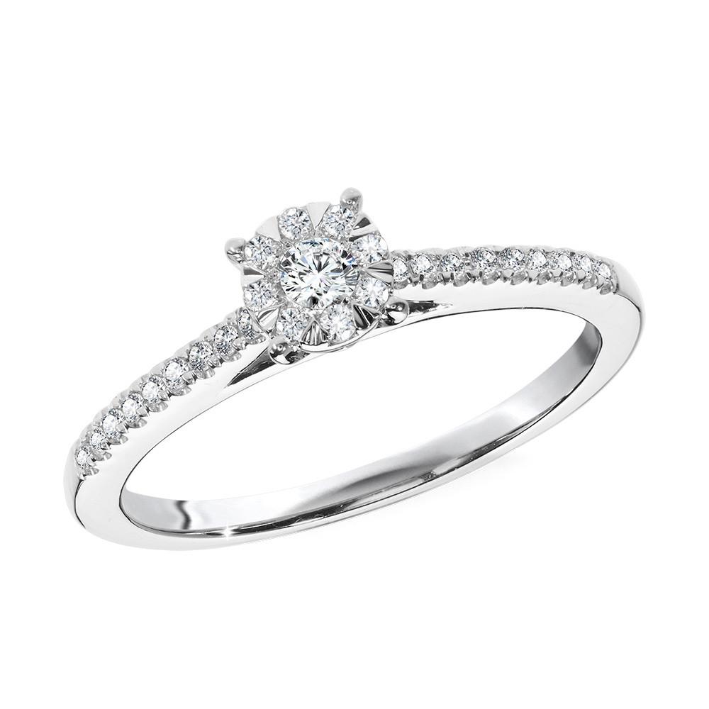 ROUND CLUSTER DIAMOND MIRAGE ENGAGEMENT RING Birmingham Jewelry Engagement Ring Birmingham Jewelry