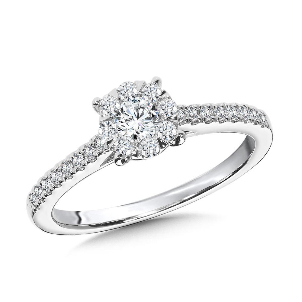 ROUND CLUSTER DIAMOND MIRAGE ENGAGEMENT RING Birmingham Jewelry Engagement Ring Birmingham Jewelry