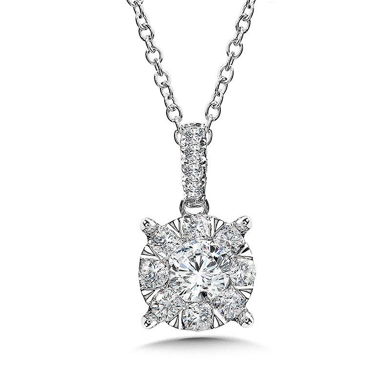 ROUND DIAMOND MIRAGE CLUSTER PENDANT Birmingham Jewelry Pendant Birmingham Jewelry