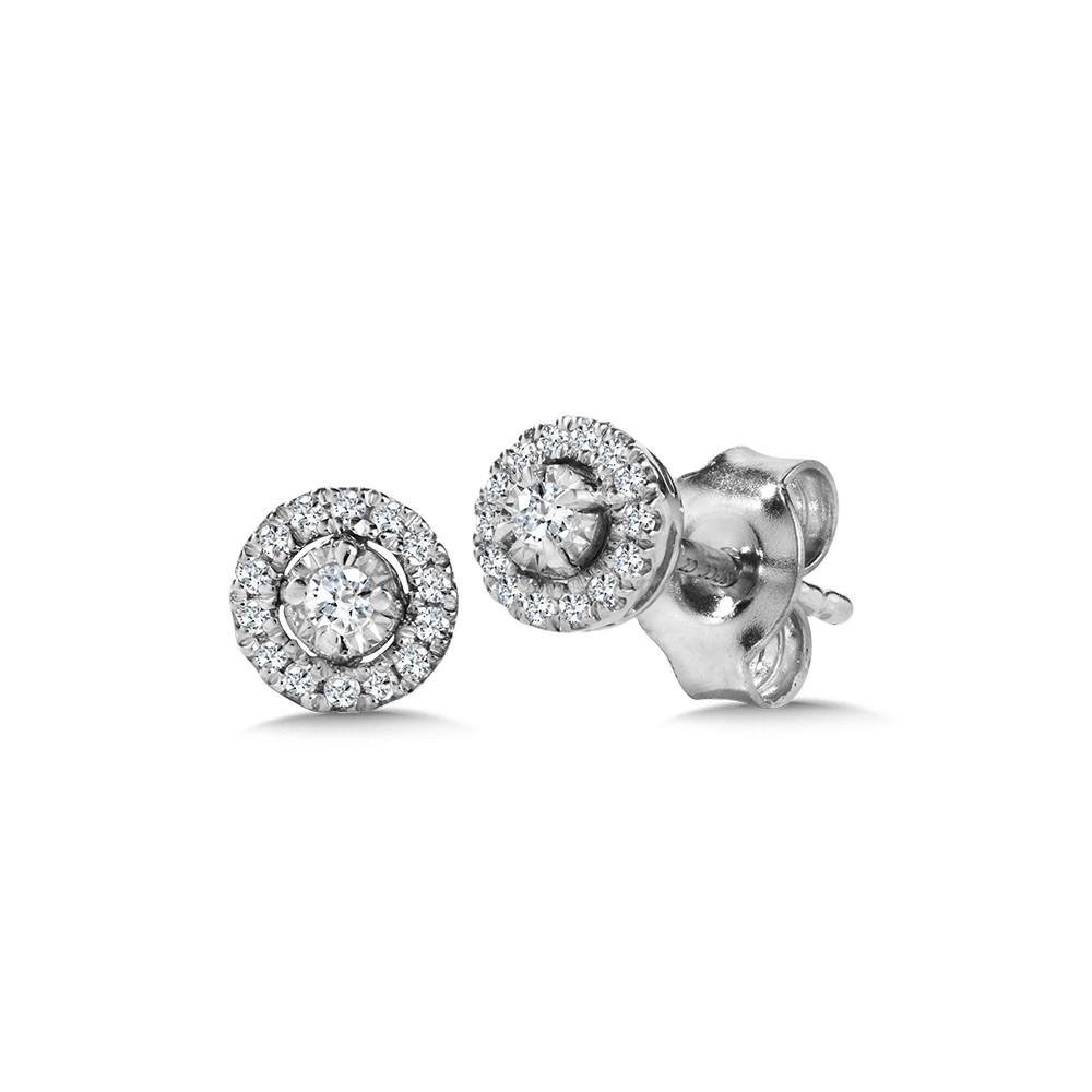 ROUND DIAMOND STAR, HEAVENLY HALO EARRINGS Birmingham Jewelry Earrings Birmingham Jewelry