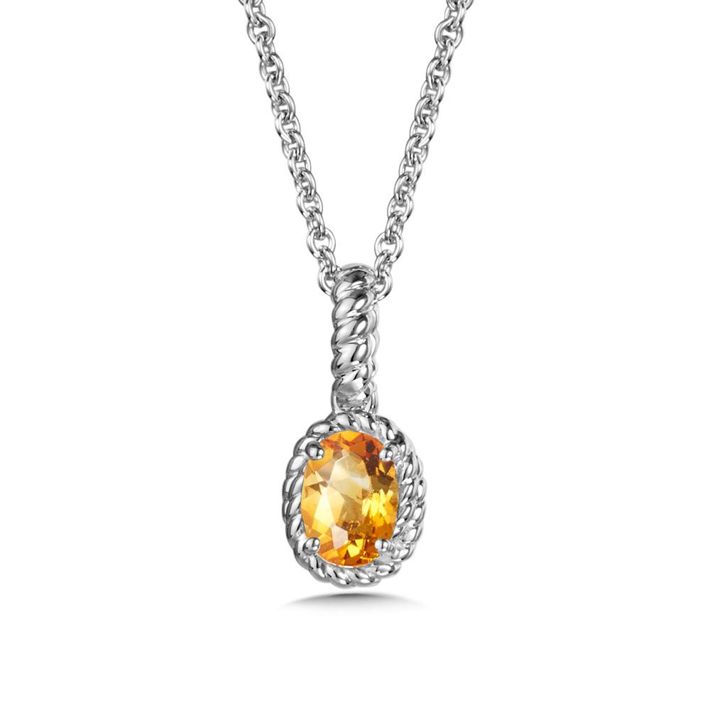 STERLING SILVER CITRINE PENDANT Birmingham Jewelry Pendant Birmingham Jewelry