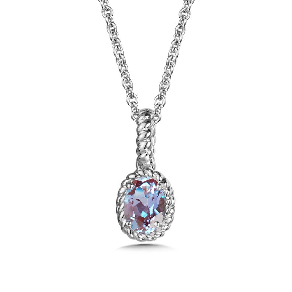 STERLING SILVER CREATED ALEXANDRITE PENDANT Birmingham Jewelry Pendant Birmingham Jewelry