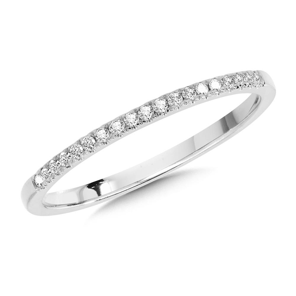 Designer $700 Pair of 14K White Gold BITA Diamond Stacking Bands