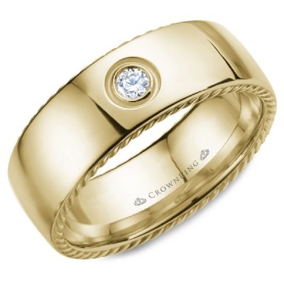 CrownRing WB-016RD CrownRing Men's Band Birmingham Jewelry