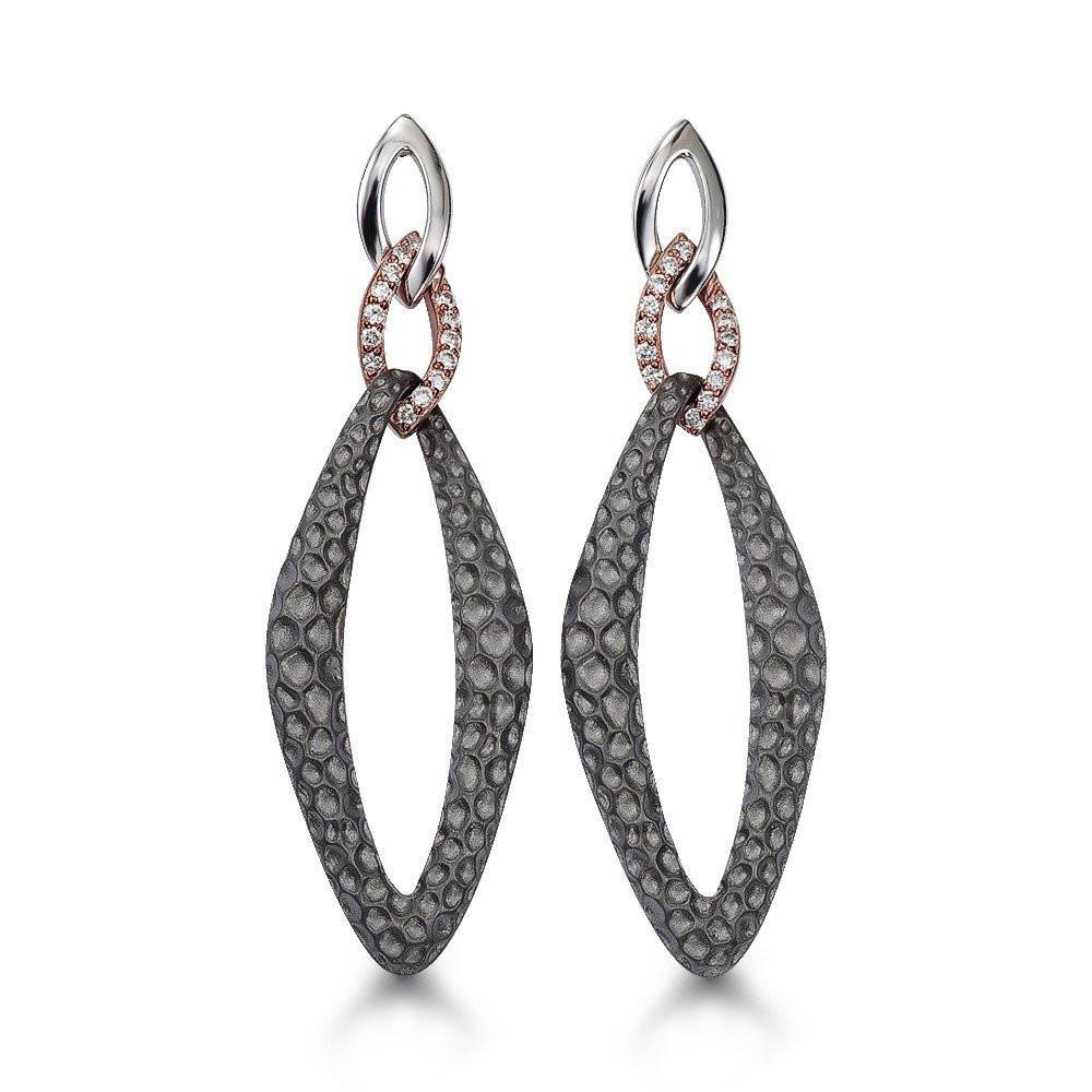 Hera - HSE100SRGDI Earrings Designs by HERA Silver Earrings Birmingham Jewelry