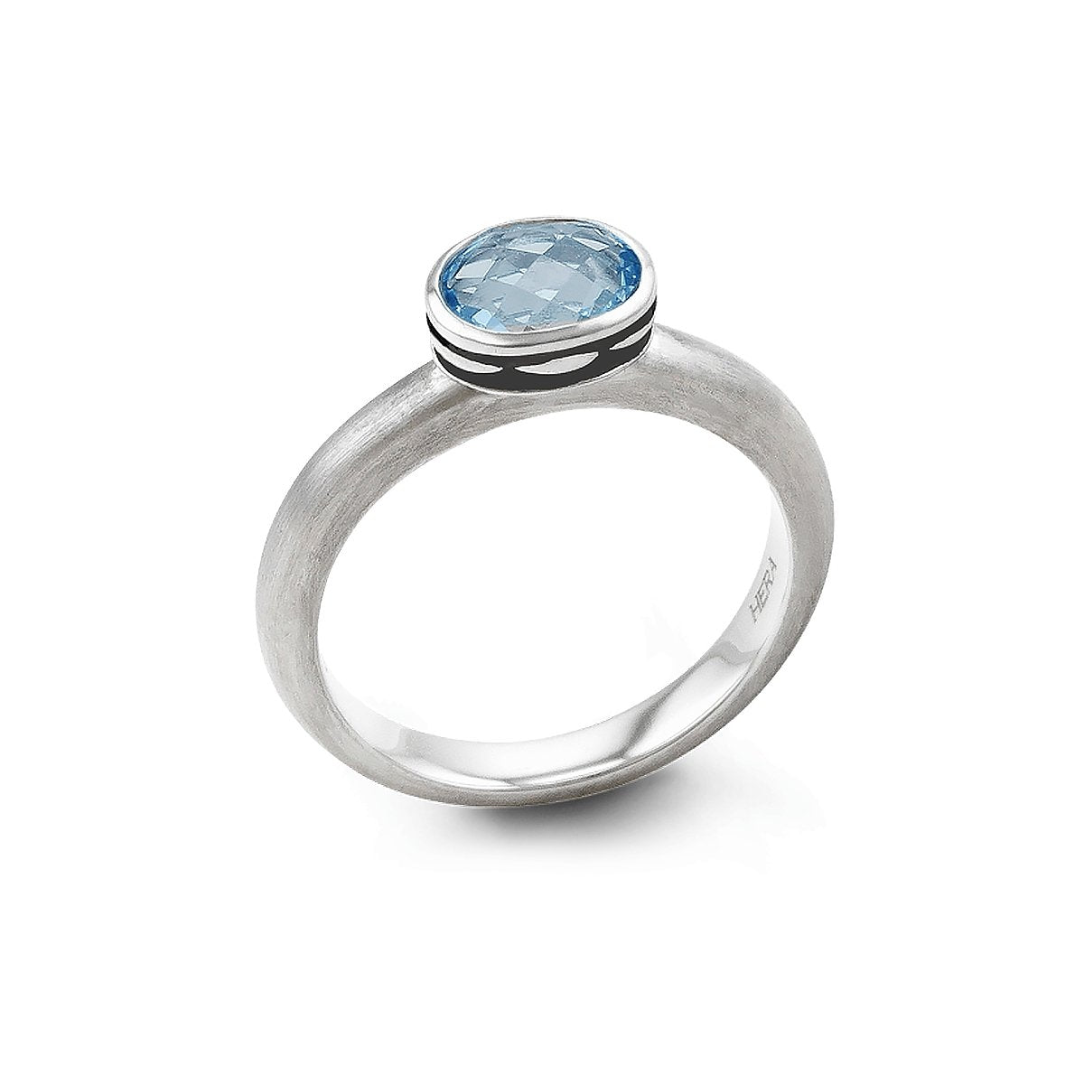 Hera - HSR104SBLU-MF Designs by HERA Silver Ring Birmingham Jewelry