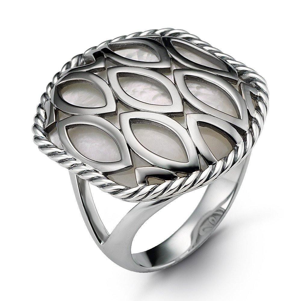 Hera - HSR98SWMOP Designs by HERA Silver Ring Birmingham Jewelry