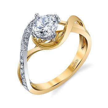 Parade Design - R3152B/R1-YW Parade Design Engagement Ring Birmingham Jewelry