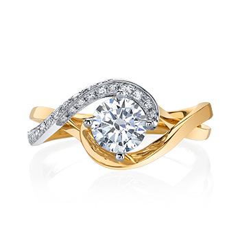 Parade Design - R3152B/R1-YW Parade Design Engagement Ring Birmingham Jewelry
