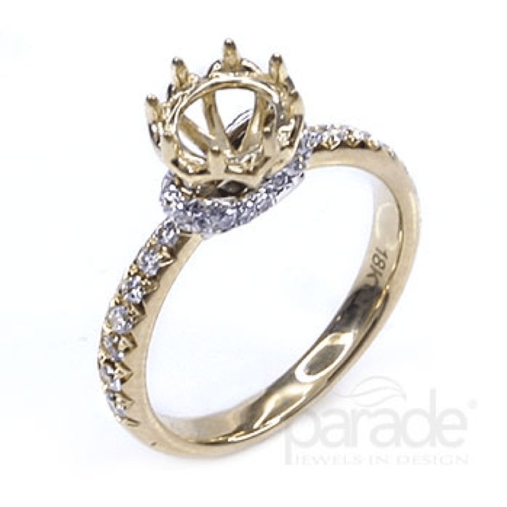 Parade Design - R3330C/R1-YW Parade Design Engagement Ring Birmingham Jewelry