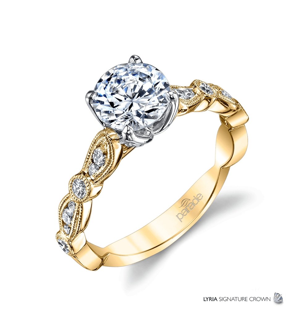 Parade Design - R3737/R1-YW Parade Design Engagement Ring Birmingham Jewelry