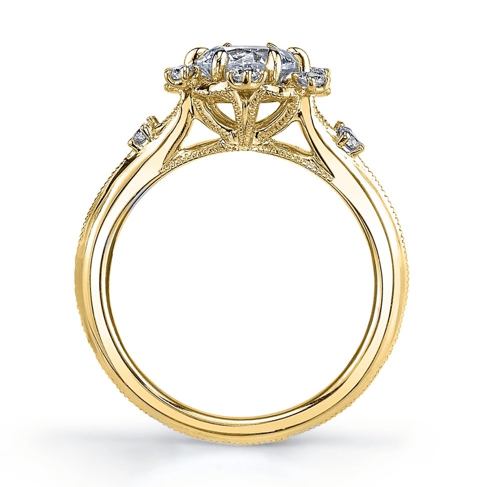 Parade Design - R3905/R1-YW Parade Design Engagement Ring Birmingham Jewelry