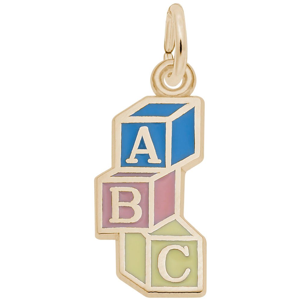 Rembrandt Charms - ABC Baby Blocks Charm - 8336 Rembrandt Charms Charm Birmingham Jewelry