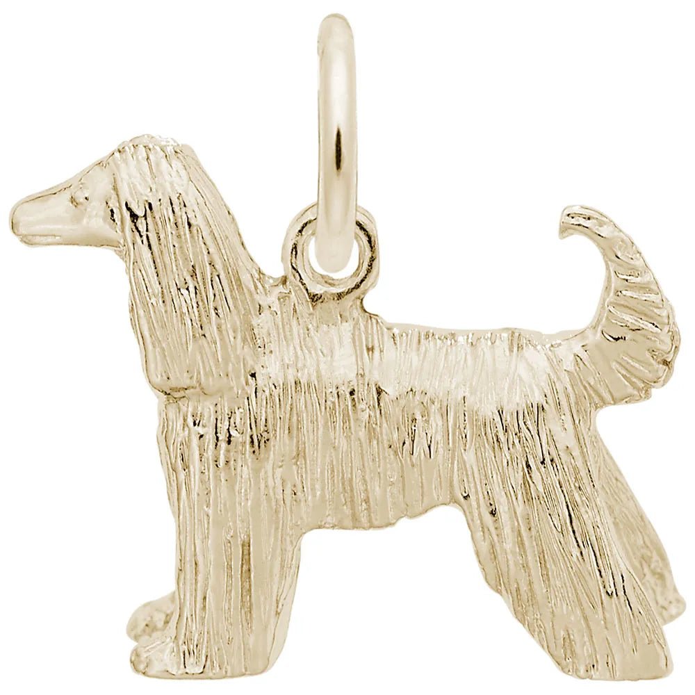 Rembrandt Charms - Afghan Dog Charm - 2372 Rembrandt Charms Charm Birmingham Jewelry