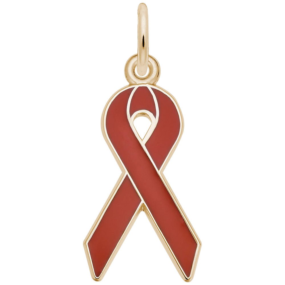 Rembrandt Charms - AIDS Awareness Ribbon Charm - 6426 Rembrandt Charms Charm Birmingham Jewelry