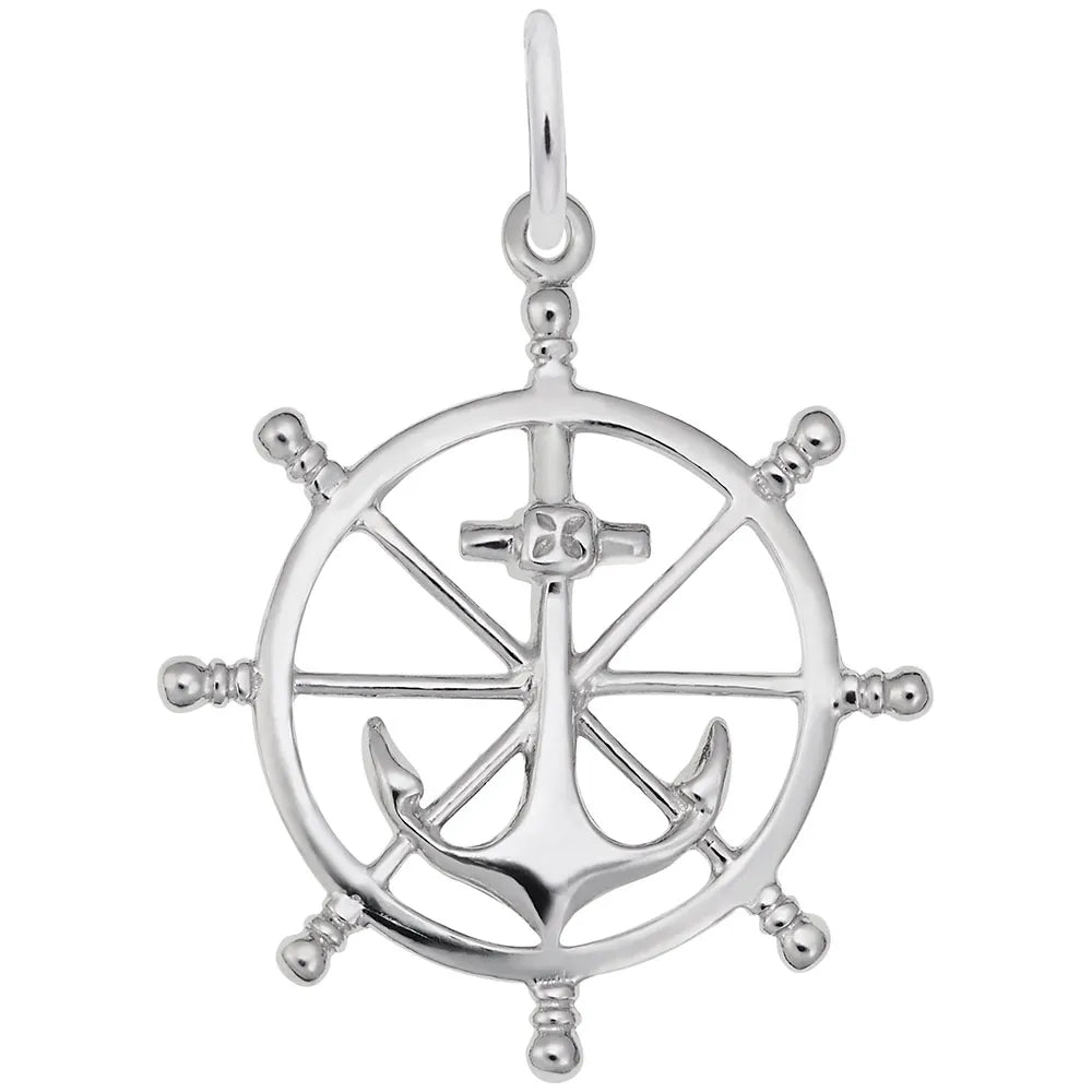 Rembrandt Charms - Anchor & Ship Wheel Charm - 1584 Rembrandt Charms Charm Birmingham Jewelry