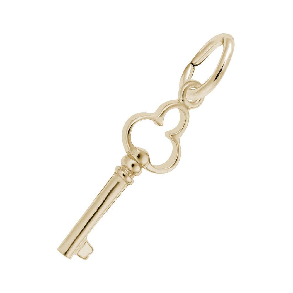 Rembrandt Charms - Antique Trefoil Key Accent Charm - 0441 Rembrandt Charms Charm Birmingham Jewelry