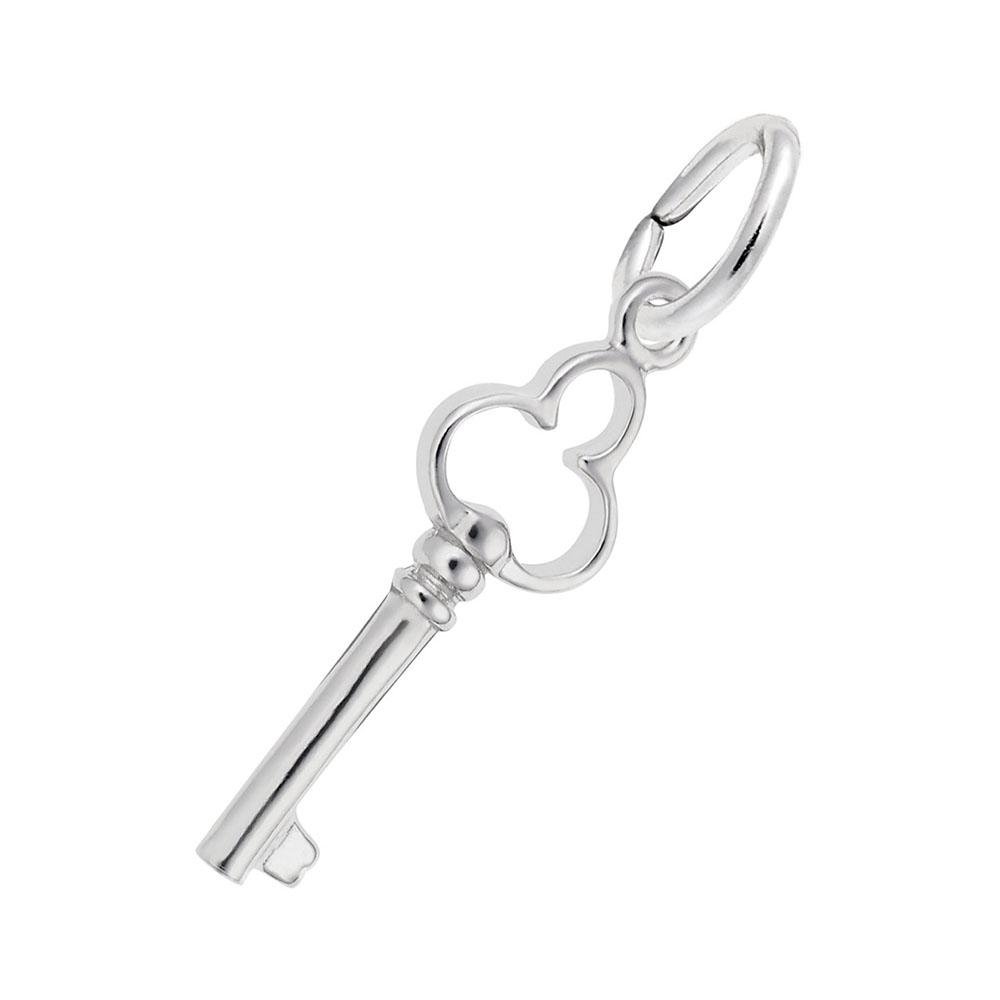 Rembrandt Charms - Antique Trefoil Key Accent Charm - 0441 Rembrandt Charms Charm Birmingham Jewelry