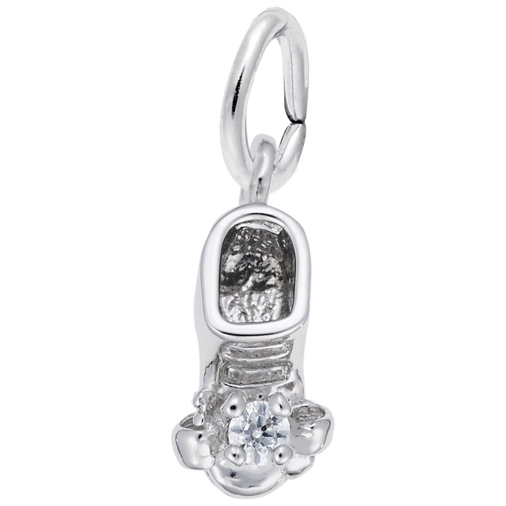 Rembrandt Charms - April Baby Bootie Charm - 0473-004 Rembrandt Charms Charm Birmingham Jewelry