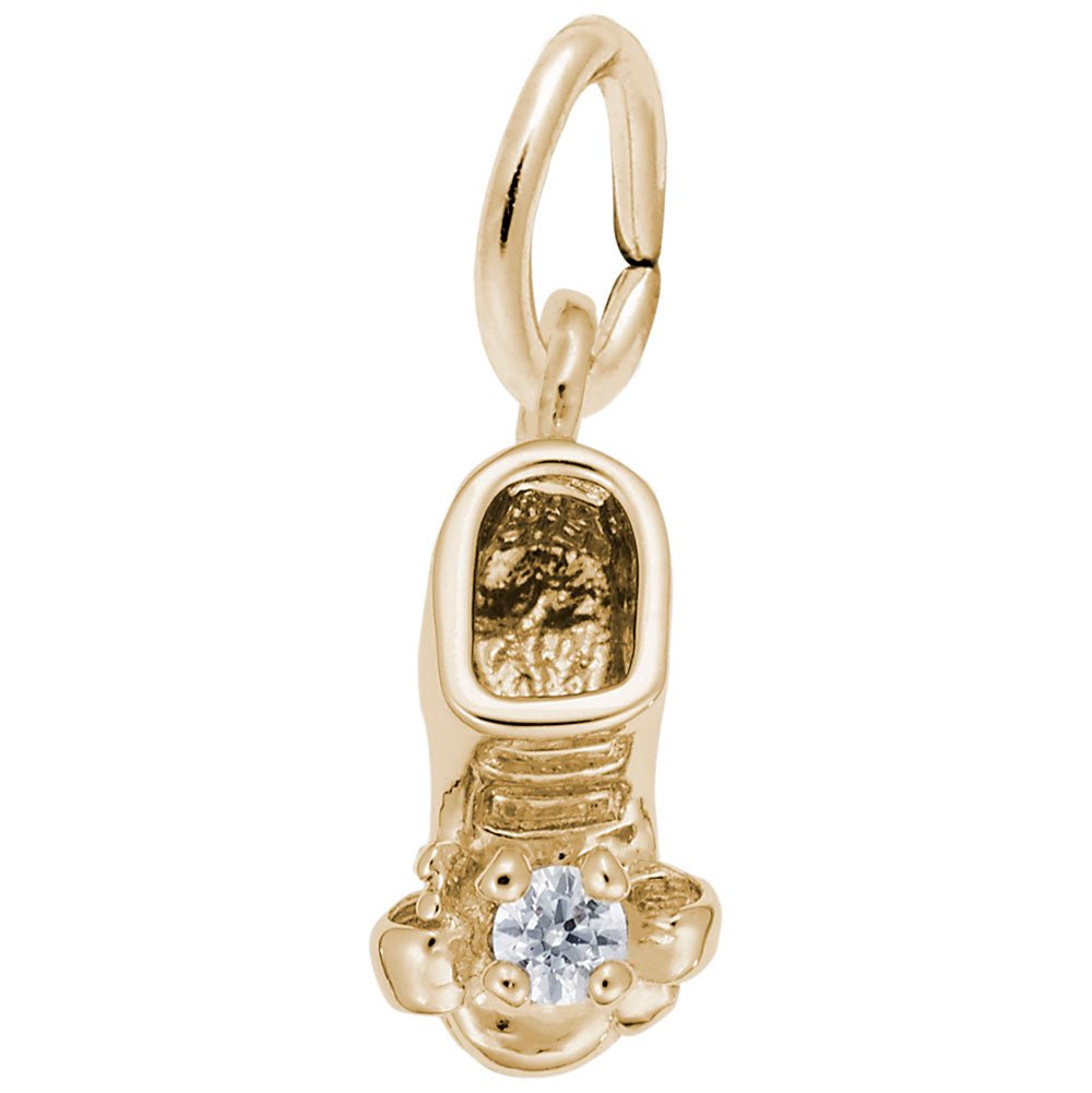 Rembrandt Charms - April Baby Bootie Charm - 0473-004 Rembrandt Charms Charm Birmingham Jewelry