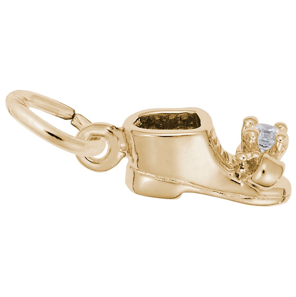 Rembrandt Charms - April Baby Bootie Charm - 0473-004 Rembrandt Charms Charm Birmingham Jewelry