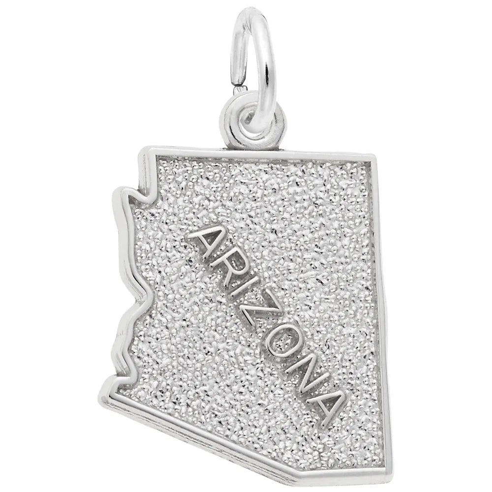 Rembrandt Charms - Arizona Map Charm - 3329 Rembrandt Charms Charm Birmingham Jewelry
