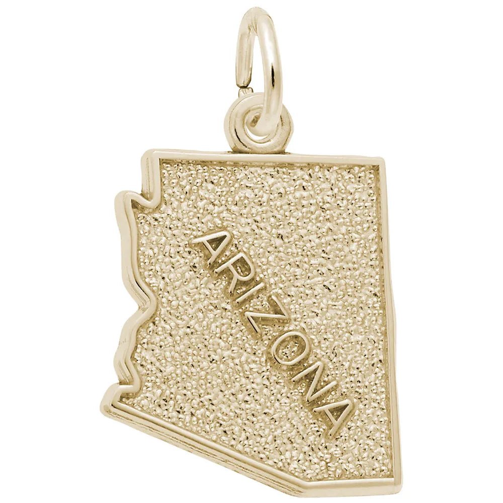 Rembrandt Charms - Arizona Map Charm - 3329 Rembrandt Charms Charm Birmingham Jewelry