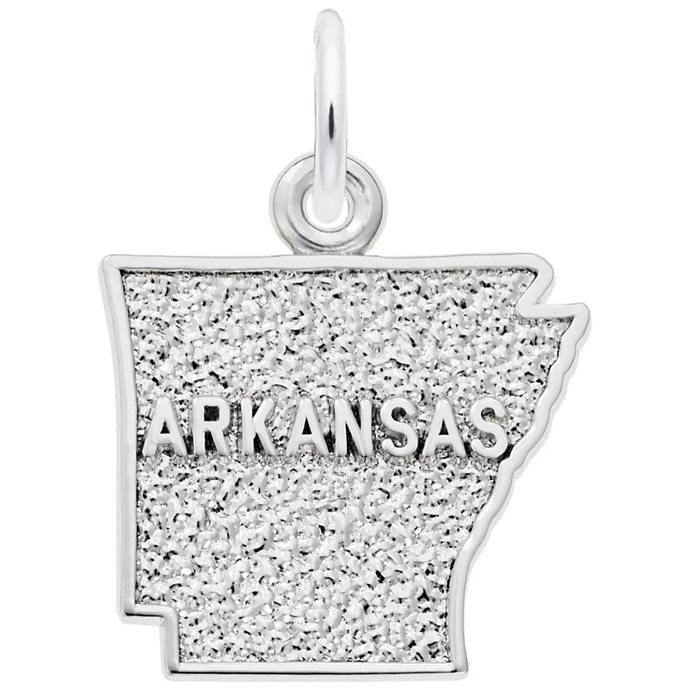 Rembrandt Charms - Arkansas Map Charm - 3579 Rembrandt Charms Charm Birmingham Jewelry