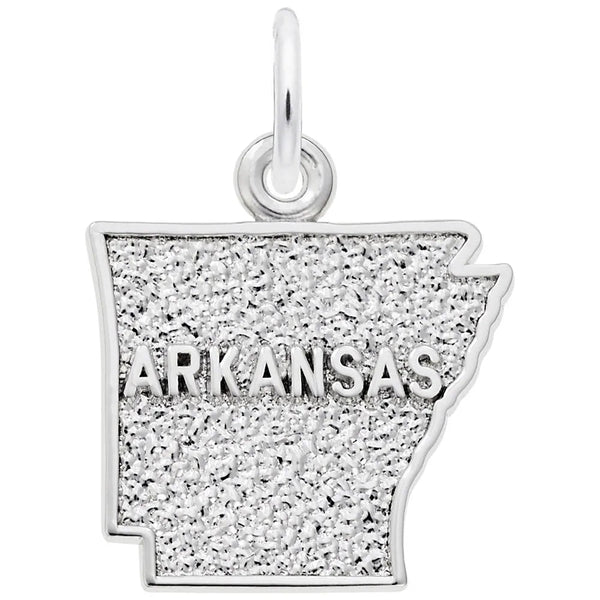 Rembrandt Charms - Arkansas Map Charm - 3579 Rembrandt Charms Charm Birmingham Jewelry 