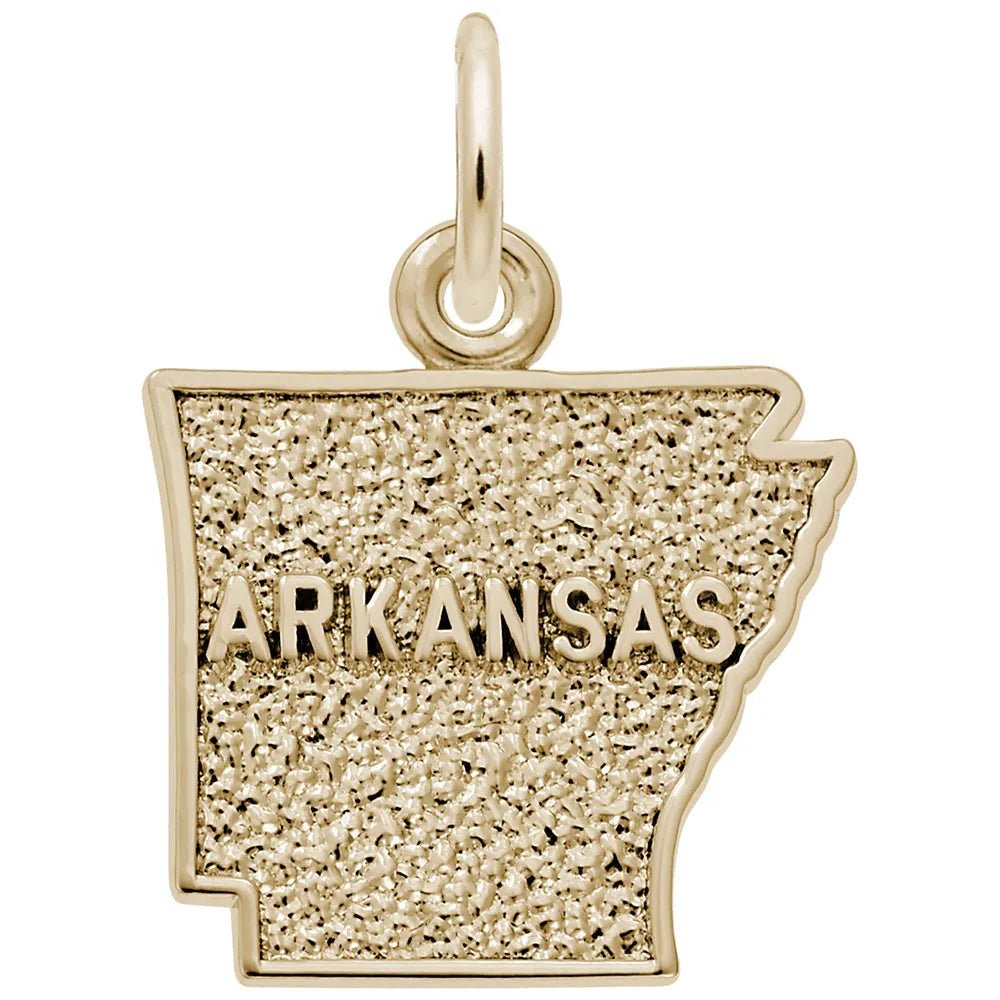 Rembrandt Charms - Arkansas Map Charm - 3579 Rembrandt Charms Charm Birmingham Jewelry